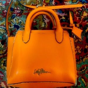 Orange cross body bag